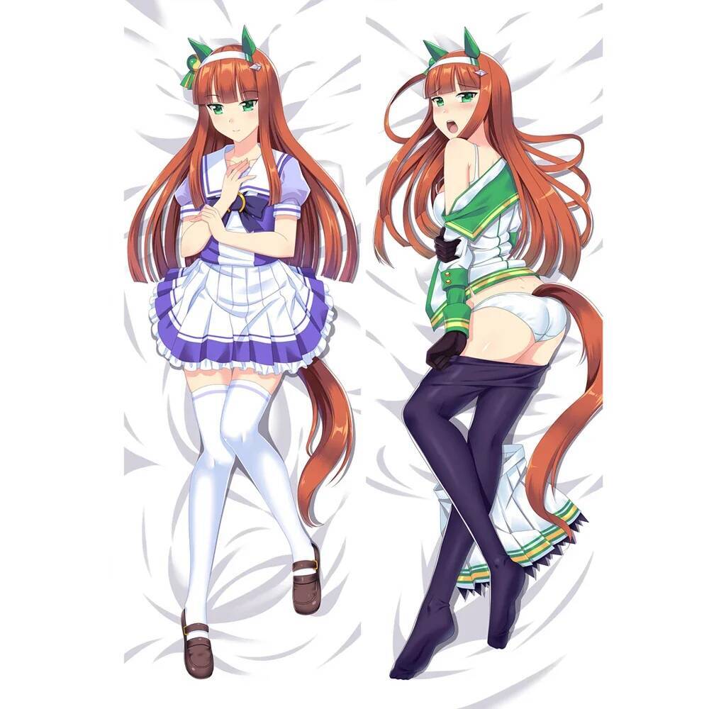 Throw Pillow - Anime bonito derby silêncio suzuka dakimakura
