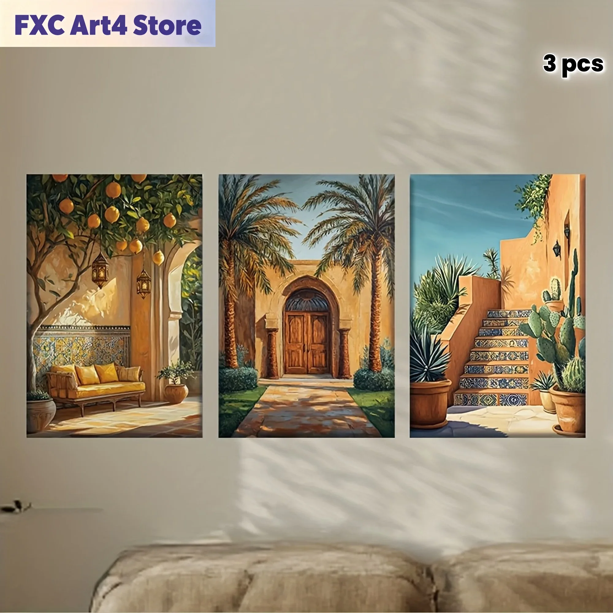 Abstract Canvas Set - Sem moldura[JIT]3 peças/conjunto, pintura em tela--sem