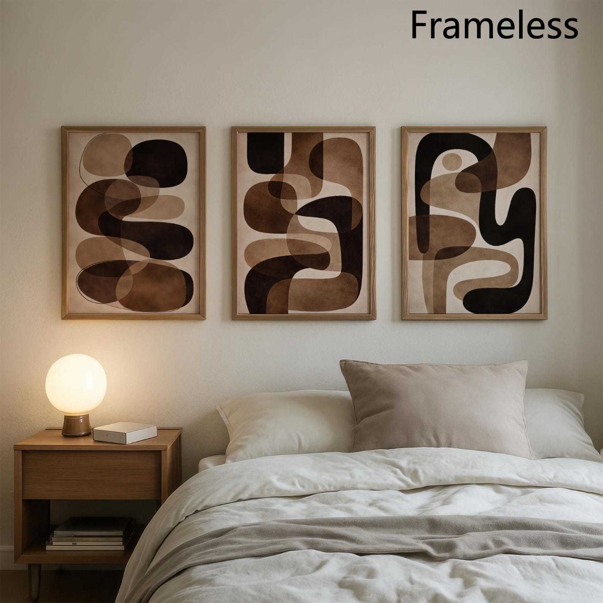 Abstract Canvas Set - Conjunto de 3 Peças 2D Planas,