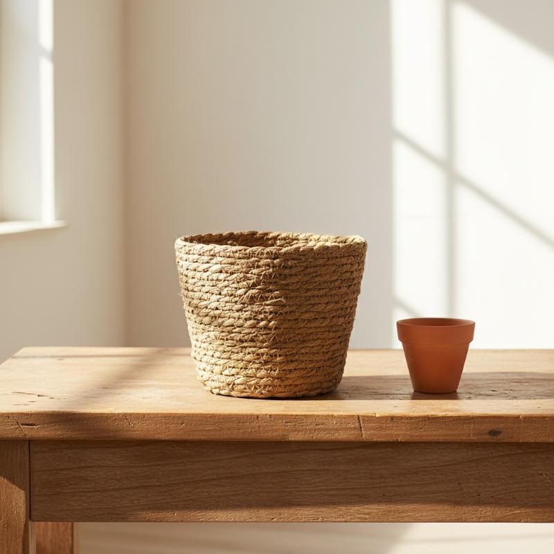 Cesto de Rattan para Plantas,  - Vase Decor avaliação e preço