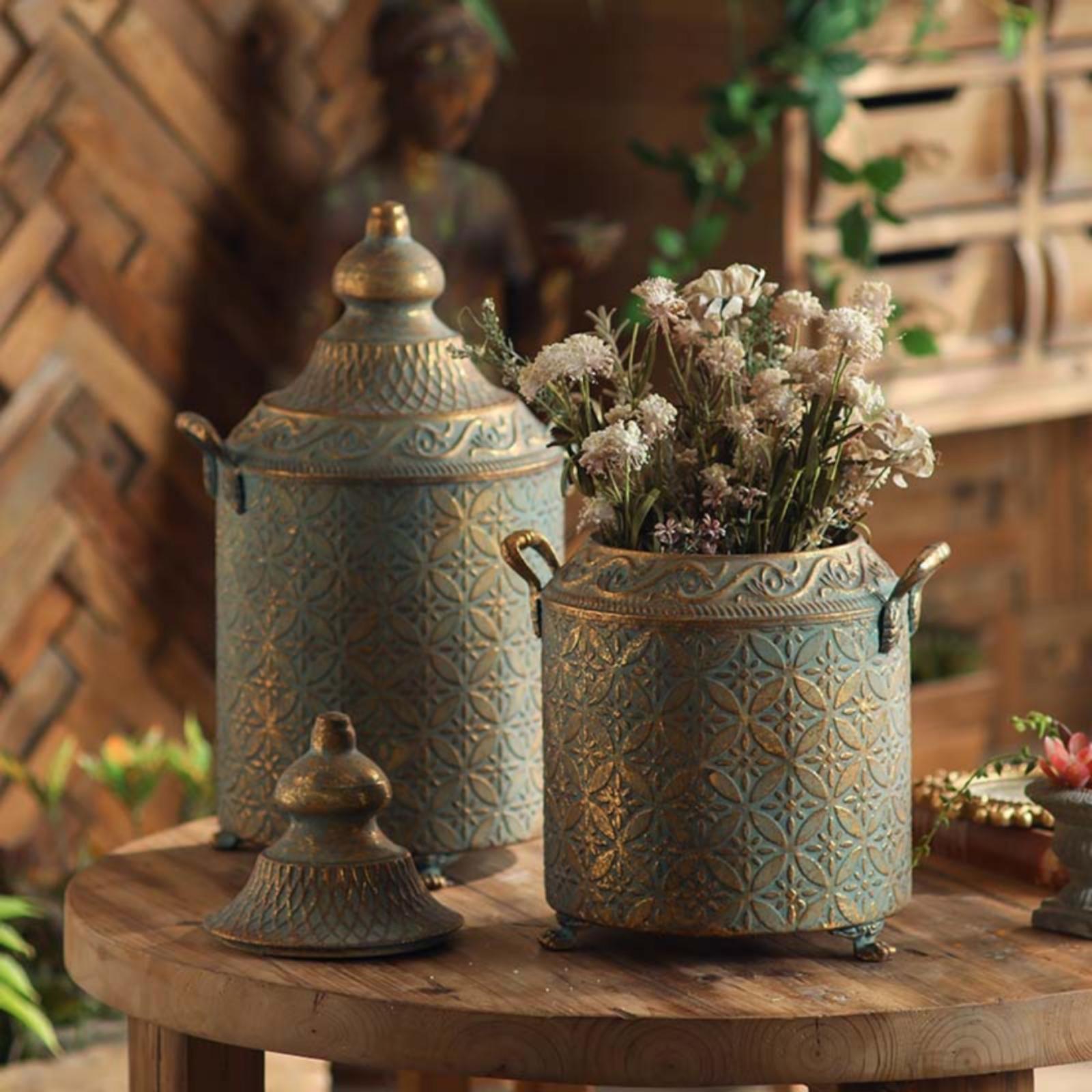 Vaso Decorativo de Metal com A - Vase Decor avaliação e preço